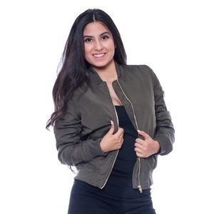 Olive Green Bomber Jacket